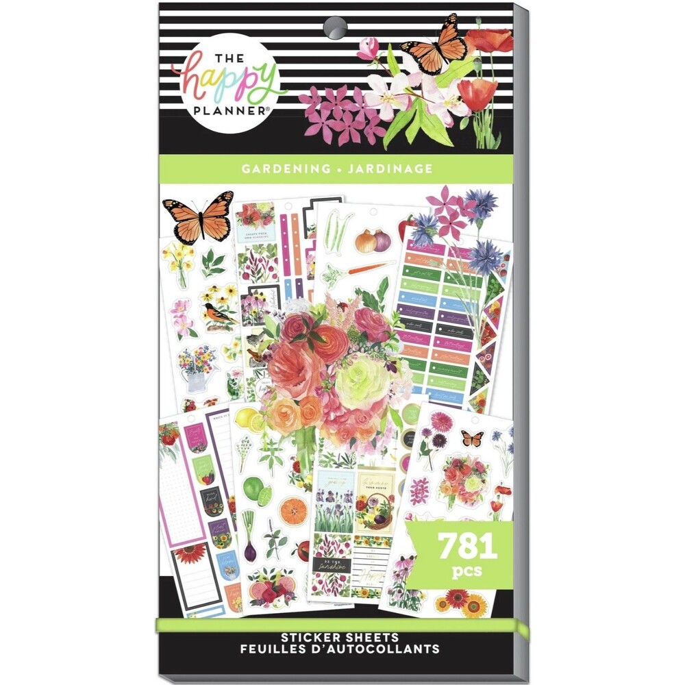 The Happy Planner Sticker Book, Happy Place Gardening, 781 pcs, NEW